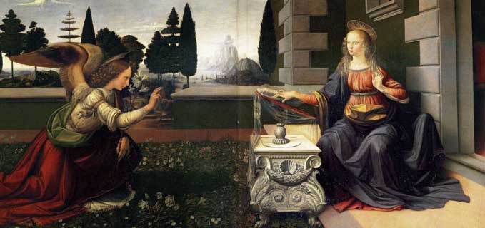 The Anunciation -- Leonardo da Vinci